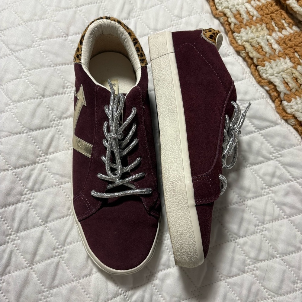 Vintage Havana Jordy Burgundy and Leopard Sneakers - Picture 4 of 9